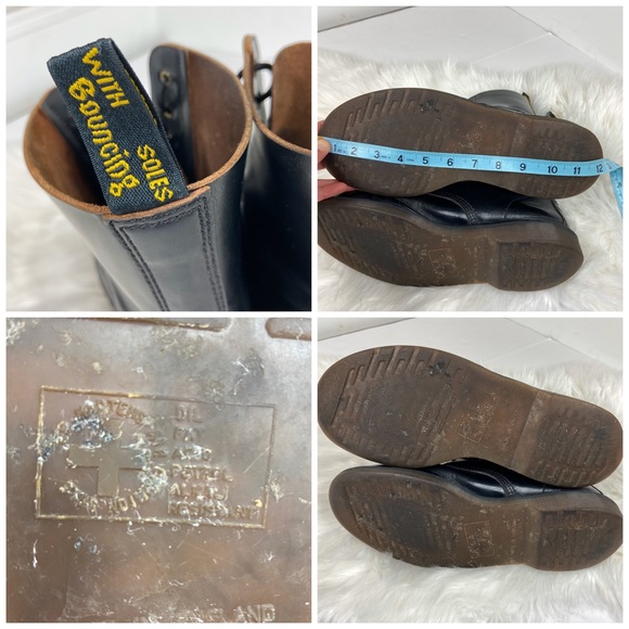 Dr. Martens Black 10 Hole 1490 Leather Boots 10 - Picture 5 of 8